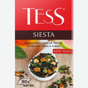 Чай черный Tess Siesta лист цедра-мята ароматом гуава-лайма 90г