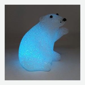 Украшение новогоднее Европа медведь с подсветкой 17 x15 см на батарейках пвх/железо hjw2282308-2