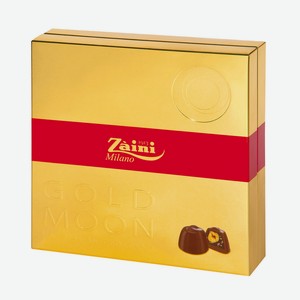 Шоколадные конфеты <<GOLD MOON>> с ореховым кремом и цельным лесным орехом