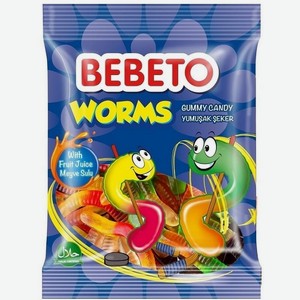 Жевательный мармелад Bebeto worms 70г