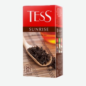 Чай черный санрайс 25 пакетиков Tess
