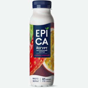 Питьевой йогурт EPICA Клубника-маракуйя 2.5%, 260 г