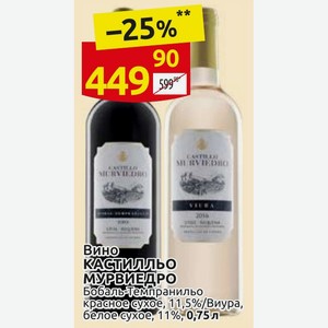 Вино Кастилльо МУРВИЕДРО Виура, белое сухое, 11%, 0,75 л