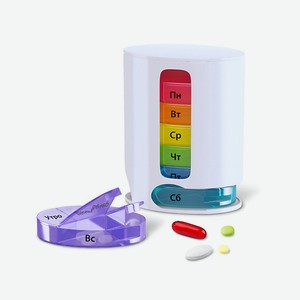 DASWERK Таблетница - контейнер для лекарств и витаминов  7 дней/4 приема 