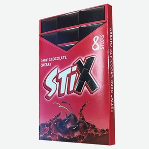 Шоколад темный Stix с начинкой со вкусом вишни 152гр Узбекистан