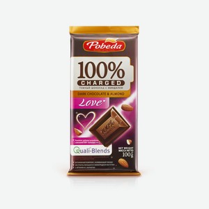 Шоколад темный с миндалем Чаржед Лав 100г