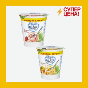 Йогурт Для Всей Семьи со вкусом клубники/персика 1% 290 гр БЗМЖ