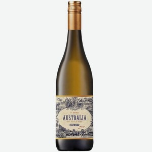 Вино Австралия Шардоне ординарное сортовое бел. сух. 13% 0.75л