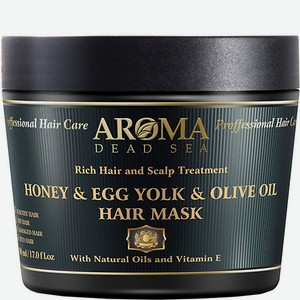 AROMA DEAD SEA Маска с медом и яичным желтком для укрепления корней и стимуляции роста волос 500
