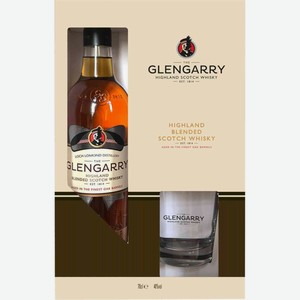 Виски Glengarry + стакан в подарочной упаковке 40 % алк., Шотландия, 0,7 л