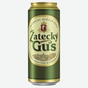 Пиво Zatecky Gus светлое, 0.9л Россия