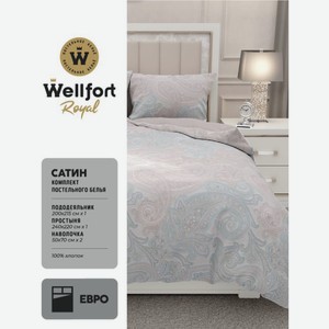 Комплект постельного белья Royal Wellfort евро сатин Flora