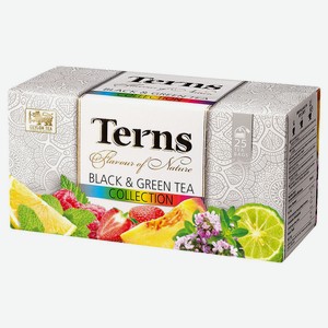 Чай Terns Black & Green Tea Collection, 25 пак