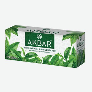 Чай зеленый байховый 25пак 50г Akbar
