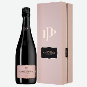 Шампанское Fleur de Miraval Rose Extra Brut в подарочной упаковке 0.75 л.