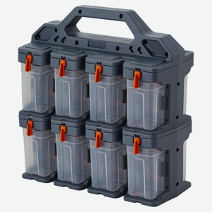 Органайзер для мелочей модульный Blocker Expert 16 модулей серо-оранжевый