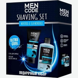 Подарочный набор мужской Men Code Shaving Set (гель для бритья, лосьон после бритья), 2 предмета