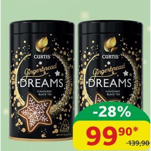 Чай чёрный Curtis Gingerbread Dreams пирамидки, ж/б, 42,5 гр (25 пак.*1,7 гр)