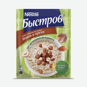 Каша Быстров 5 злаков изюм-орехи, 40г Россия