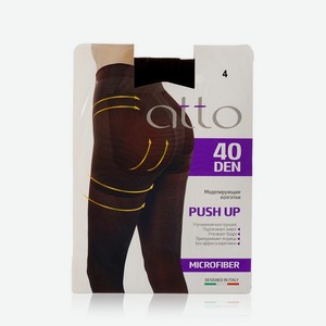 Женские моделирующие колготки Atto Push Up 40den , Коричневый , 4 размер