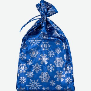 Мешок Деда Мороза Jeanees цвет: синий со снежинками