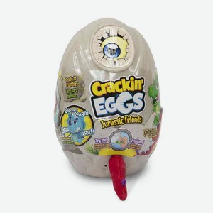 Игровой набор яйцо-сюрприз Zuru Crackin  Eggs - Jurassic Friends мягкая игрушка со звуком в ассортименте, 26×18×18 см