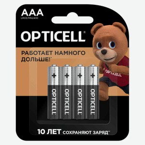Батарейка литиевая Duracell Opticell AAA, 4 шт.