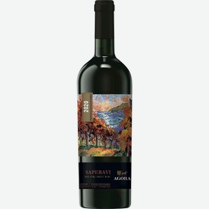 Вино AGORA Саперави Крым Российское красное полусладкое, 0.75л, Россия, 0.75 L