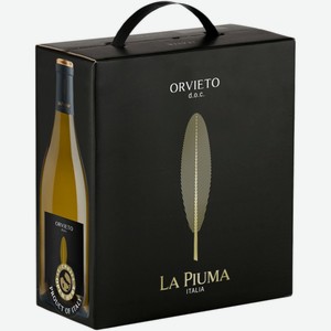 Вино LA PIUMA Орвието Умбрия DOC белое сухое, 3л, Италия, 3 L