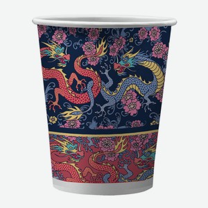 Набор бумажных стаканов Китайские драконы, 6 шт*250 мл