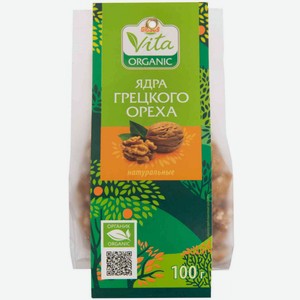 Грецкие орехи натуральные Глобус Вита органические, 100 г