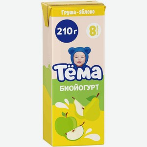 Биойогурт питьевой Тёма Яблоко-груша 2,8%, 210 г