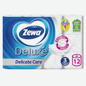 Туалетная бумага Zewa Deluxe 3-сл Белая 12 шт