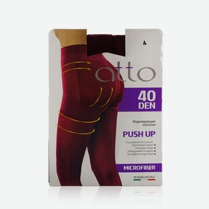 Женские моделирующие колготки Atto Push Up 40den , Бордовый , 4 размер
