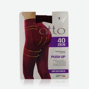 Женские моделирующие колготки Atto Push Up 40den , Бордовый , 3 размер