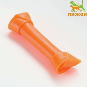 Игрушка Пижон пищащая «Кость-лакомство» для собак 13 см оранжевая