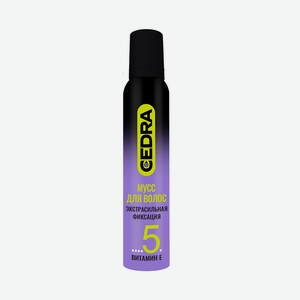 CEDRA Мусс - пенка для укладки волос Экстра сильная фиксация с витамином Е, 200 мл