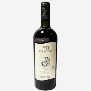 Вино ординарное СЕРИЯ ТРАВЫ МЕРЛО 10-12% КР. СУХ. 0,75Л