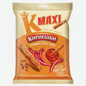 Сухарики ржано-пшеничные Кириешки Maxi со вкусом сладкого чили, 60 г
