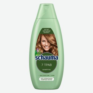 Шампунь для волос «Шаума» 7 Трав Свежесть и объём для нормальных и жирных волос, 650 мл