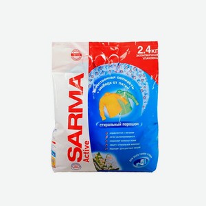 Стиральный порошок Горная свежесть Sarma Active, 2.4 кг