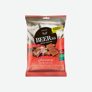 Beerka, гренки со вкусом телятины с аджикой, 60 грамм