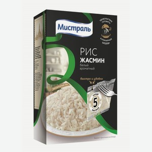 Рис Мистраль Жасмин длиннозерный в пакетиках для варки, 5 шт., 400 г