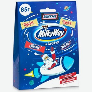 Подарочный набор Milky Way и Друзья Санта шоколадных конфет новогодние сладости 85 г