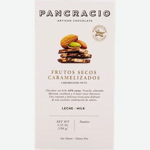 Шоколад молочный 42% Панкрасио Чоколатс арахис имбирь Панкрасио Чоколатс кор, 100 г
