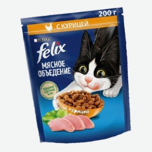 Корм для кошек   Феликс , пурина, мясное объедение, 200 г