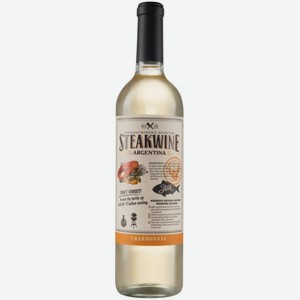 Вино Стейквайн Шардоне 0,75л бел.п/сух. 12,5%