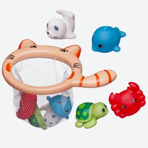 Развивающая игрушка Abtoys «Веселое купание» 4 фигурки и сачок в ассортименте