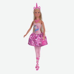 Кукла Simba Штеффи в розовом платье с единорогом 29 см