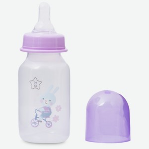 Бутылочка Be2Me с силиконовой соской с рождения 125 мл фиолетовая